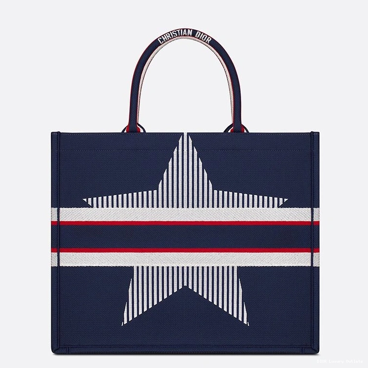 Cheap Canvas Dior Motif Tote Book Blue DiorAlps 0716 Luxury